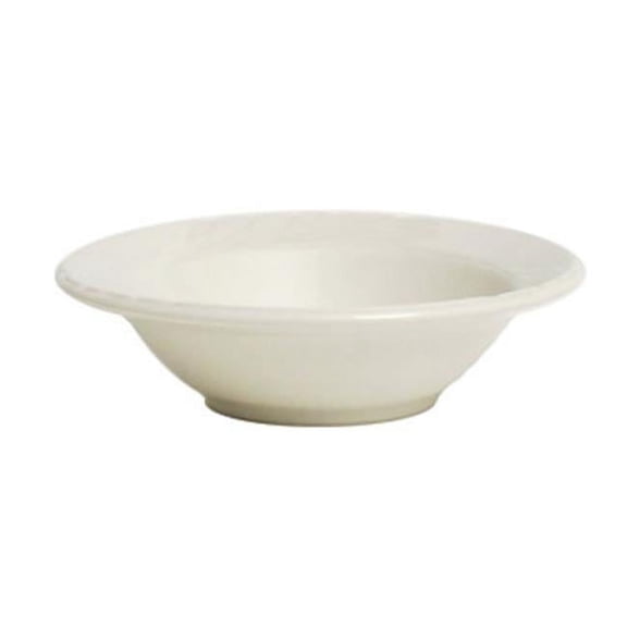 Tuxton China YED-052 Monterey 5.25 in. Embossed Pattern China Fruit Dish - American White - 3 Dozen