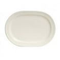 thumbnail image 1 of Tuxton China YEH-102 Monterey 10.38 in. x 7.5 in. Embossed Pattern Racetrack Platter - American White  - 2 Dozen, 1 of 1
