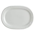 thumbnail image 1 of Tuxton China YPH-102 Sonoma 10.38 x 7.5 in. Embossed Plate China Racetrack Platter - Porcelain White  - 2 Dozen, 1 of 1