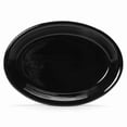 thumbnail image 1 of Tuxton China CBH-1142 Concentrix 11.5 in. x 8.75 in. Oval Platter Coupe - Black - 1 Dozen, 1 of 1