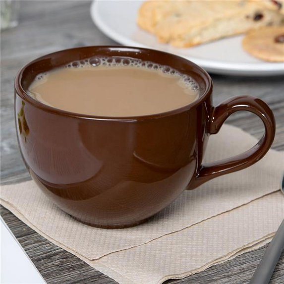 Tuxton DMF-0801 8 oz. Cappuccino Cup-Mahogany - 2 Dozen