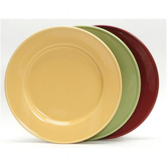 Tuxton Duratux B/Scotch Cranberry & Pistachio 7-1/2-Inch Plate, Pack of 36