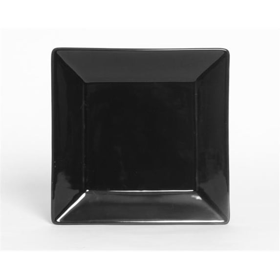 Tuxton China BBH-1016 10.13 in. x 10.13 in. Square Plate - Black - 1 Dozen