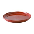 thumbnail image 1 of Tuxton China BQA-1315 Pizza/Serving Plate, 13-1/8" dia. x 1-3/8" H, round, rolled edge, microwave & dishwasher safe, oven proof, fully vitrified, lead-free, ceramic, DuraTux, Cayenne, Case of 6, 1 of 1