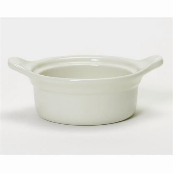 Tuxton China BES-1004 Casserole 2 Lug Handles 10 oz. - Eggshell - 1 Dozen