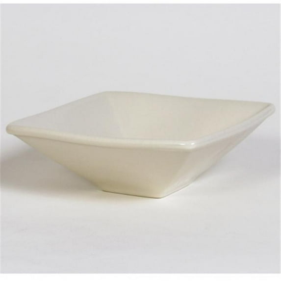 Tuxton China BEB-160F 6.5 in. Square Bowl 15.5 oz. - Eggshell - 1 Dozen