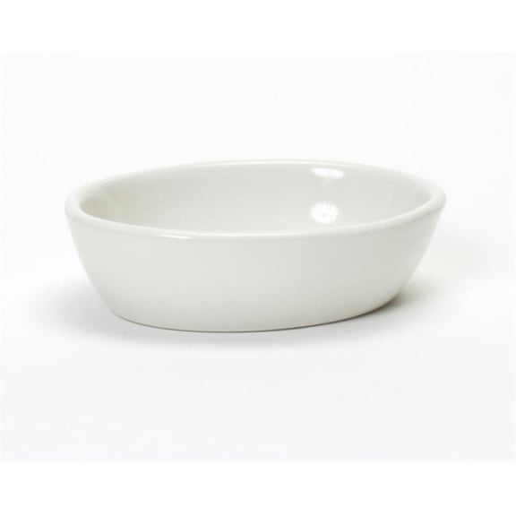 Tuxton China BEK-160 Oval Baker 16 oz. - Eggshell - 1 Dozen