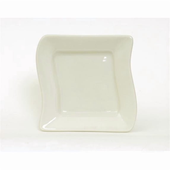 Tuxton China BEZ-063C 6.63 in. x 6.38 in. Wave Plate - Eggshell - 1 Dozen