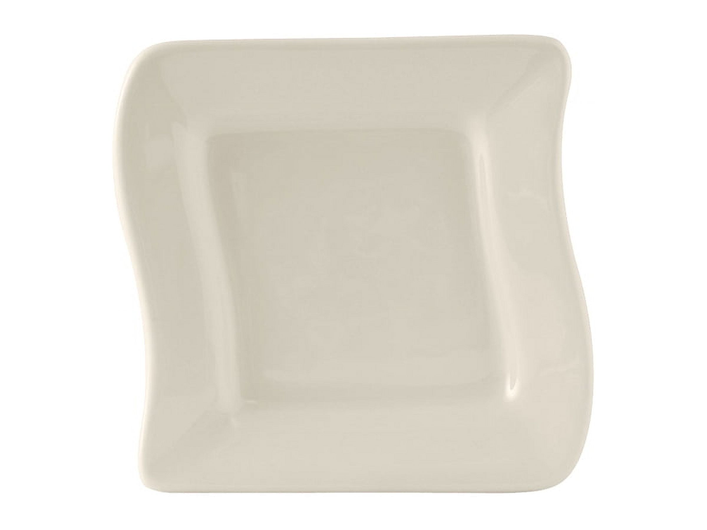 Tuxton China BEZ-063C 6.63 in. x 6.38 in. Wave Plate - Eggshell - 1 Dozen