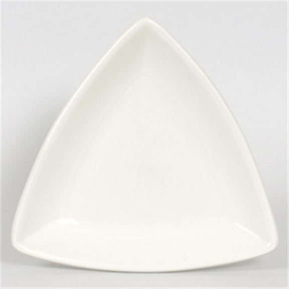 Tuxton China BEZ-0728 7.25 in. Triangle Plate - Eggshell - 1 Dozen