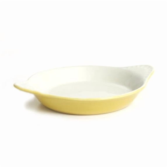 Tuxton China B8N-0902 9 oz. Au Gratin-Shirred Egg Bowl - Saffron-Eggshell - 1 Dozen