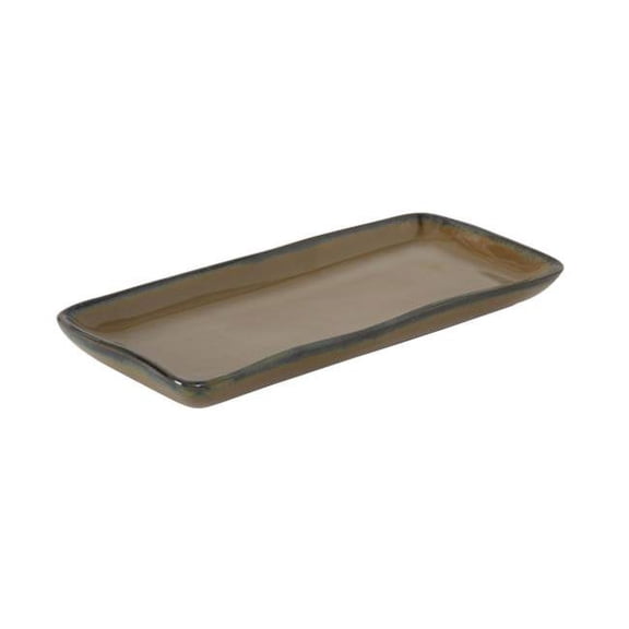 Tuxton GAR-550 Vitrified China Tray Red Rock - 11.625 in. - 1 Dozen