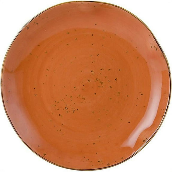 Tuxton GGC-006 10.25 in. Geode Coral Plate, Orange