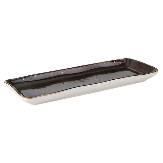 Tuxton GGM-551 13.75 in. Geode Mushroom Tray, Brown
