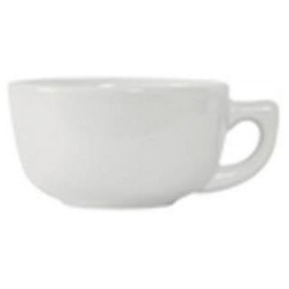 Tuxton GLP-180 Vitrified China Cappuccino Cup Porcelain White - 14 oz - 2 Dozen