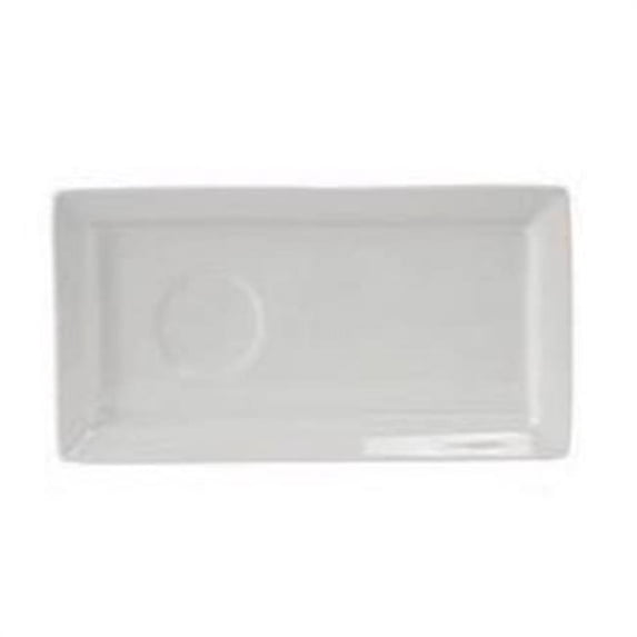 Tuxton GLP-551 Vitrified China Rectangular Tray Well Porcelain White - 13 x 7 x 1 in. - 1 Dozen