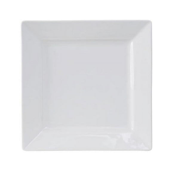 Tuxton GSP-009 Square Plate 12.12 in. X 12.12 in. Porcelain White - 6 pcs