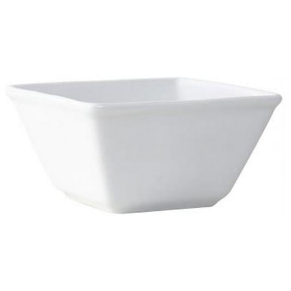 Tuxton GSP-040 Square Bowl 8 oz 4 in. Porcelain White - 2 Dozen