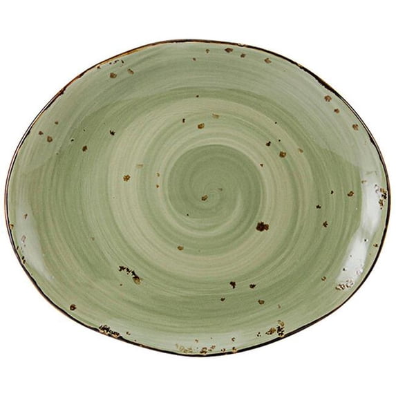 Tuxton GGO-023 Geode Olive Platter, Green