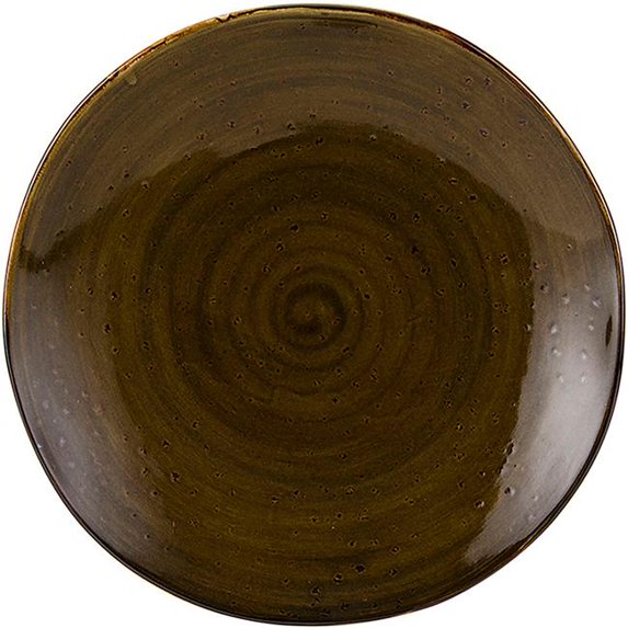 Tuxton GGW-008 Geode Walnut Plate, Brown