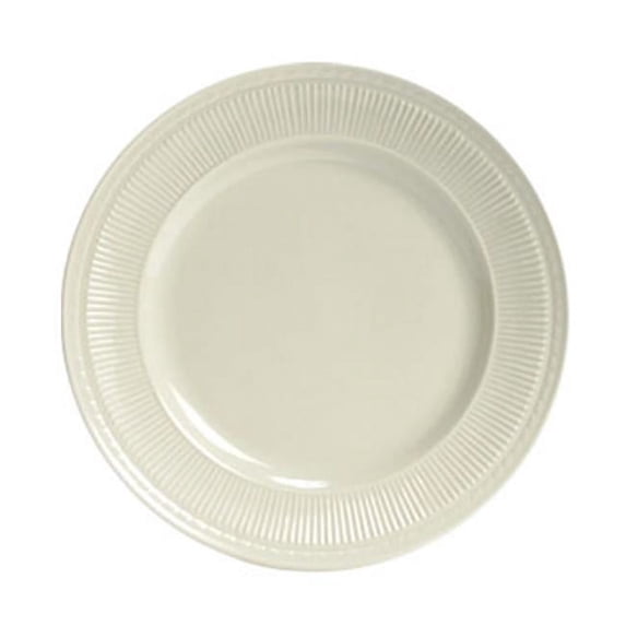 Tuxton Hampshire Eggshell White Embossed 7-Inch Plate, Pack of 36