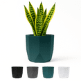 thumbnail image 1 of Bloem Tuxton 10" Modern Plastic Planter - Geometric Indoor/Outdoor 2.7 Gal Capacity Pot, Charleston Green, 1 of 7