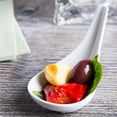 thumbnail image 1 of Tuxton GZP-705 Porcelain White Oval Tasting Spoon, 1 of 1