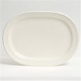 thumbnail image 1 of Tuxton China YEH-137 Monterey 13.88 in. x 9.75 in. Embossed Pattern Racetrack Platter - American White - 1 Dozen, 1 of 1