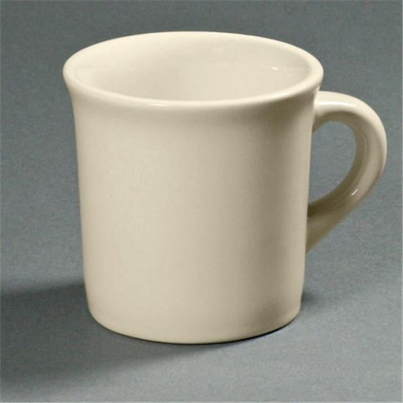 Tuxton China TRE-038 Reno 3.38 in. Wide Rim Rolled Edge Coffee Cup - White - 3 Dozen