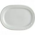 thumbnail image 1 of Tuxton China YPH-137 Sonoma 13.88 in. x 9.75 in. Embossed China Racetrack Platter - Porcelain White - 1 Dozen, 1 of 1