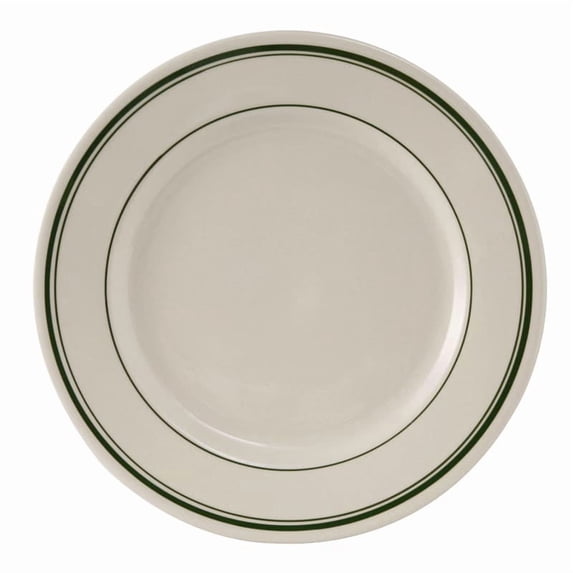 Tuxton TGB-016 Green Bay 10-1/2 Eggshell Plate - 12 / CS"