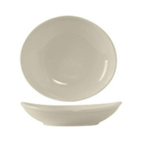 Tuxton Vitrified China Oval Bowl Eggshell - 18.5 oz - 1 Dozen
