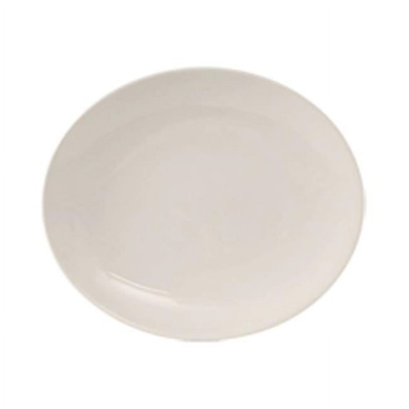 Tuxton VEH-130 Vitrified China Platter, Eggshell - 13.25 in.