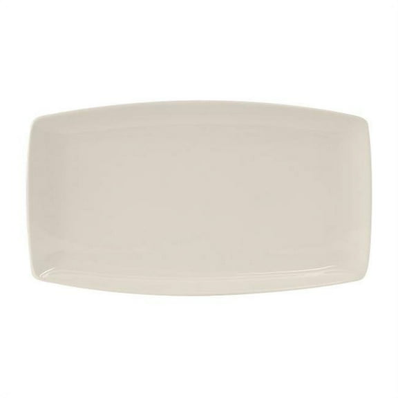 Tuxton Vitrified China Rectangular Plate Eggshell - 14 in. - 1 Dozen