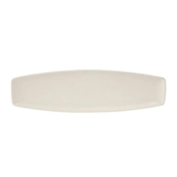 Tuxton AMU-551 Vitrified China Rectangular Plate, Pearl White - 14 x 4 x 0.75 in.