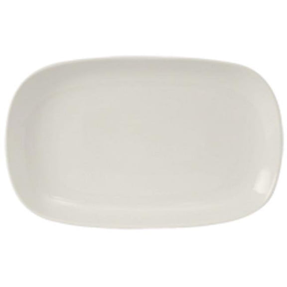 Tuxton Vitrified China Rectangular Platter Pearl White - 12.75 x 8.125 x 1.25 in. - 1 Dozen