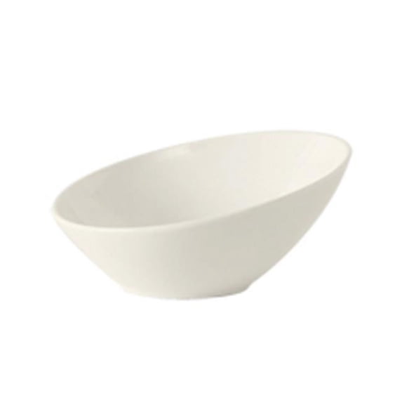 Tuxton Vitrified China Slant Bowl Pearl White - 30 oz - 1 Dozen