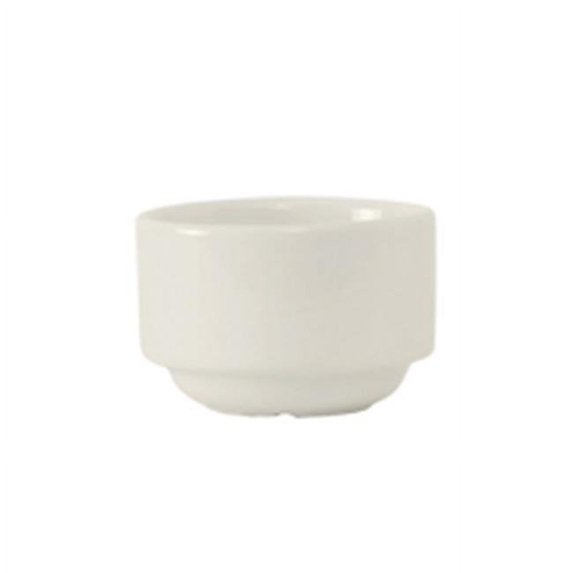 Tuxton Vitrified China Stackable Ramekin Pearl White - 3 oz - 2 Dozen