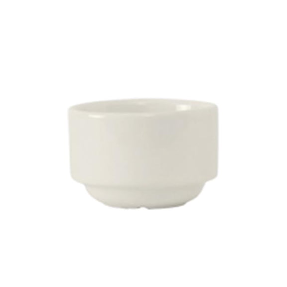Tuxton AMU-760 Vitrified China Stackable Ramekin, Pearl White - 3 oz