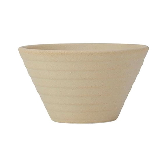Tuxton VYB-080 7 oz Matte Beige Embossed Bouillon Embossed Cup