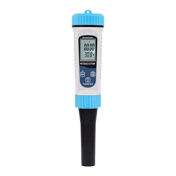 Tuy/a Bluetooth 5 In 1 PH Temperature TDS EC CF Meter Digital PH Tester Automatic Calibration Function Water Quality Detector