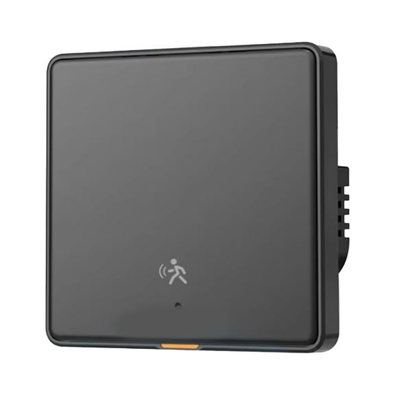 Tuya 3.0 Smart Light Switch with 6M Radar Human Motion Detection Alarm Sensor No/Need Neutral Wire Switch Black