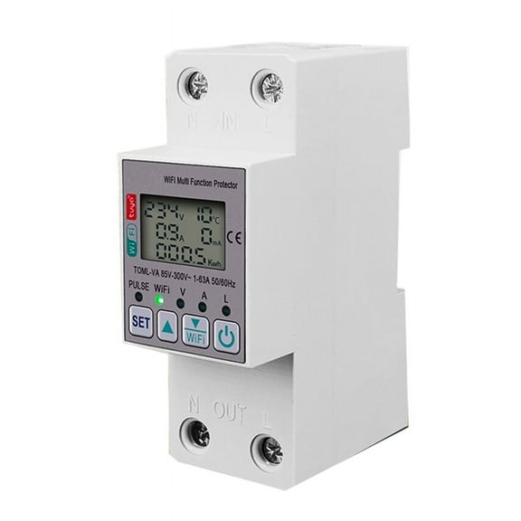 Tuya 63A 110V 220V WiFi Meter Kwh Metering Switch Timing Function with Voltage Current and Leakage Protection