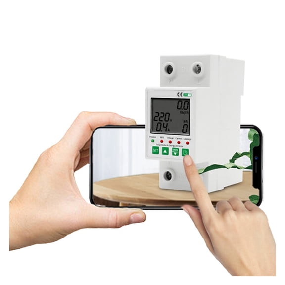 Tuya APP Smart Energy Meter 2P 63A KWh Meter Wattmeter Over Under Voltage Leakage Protect ,Safe and Easy