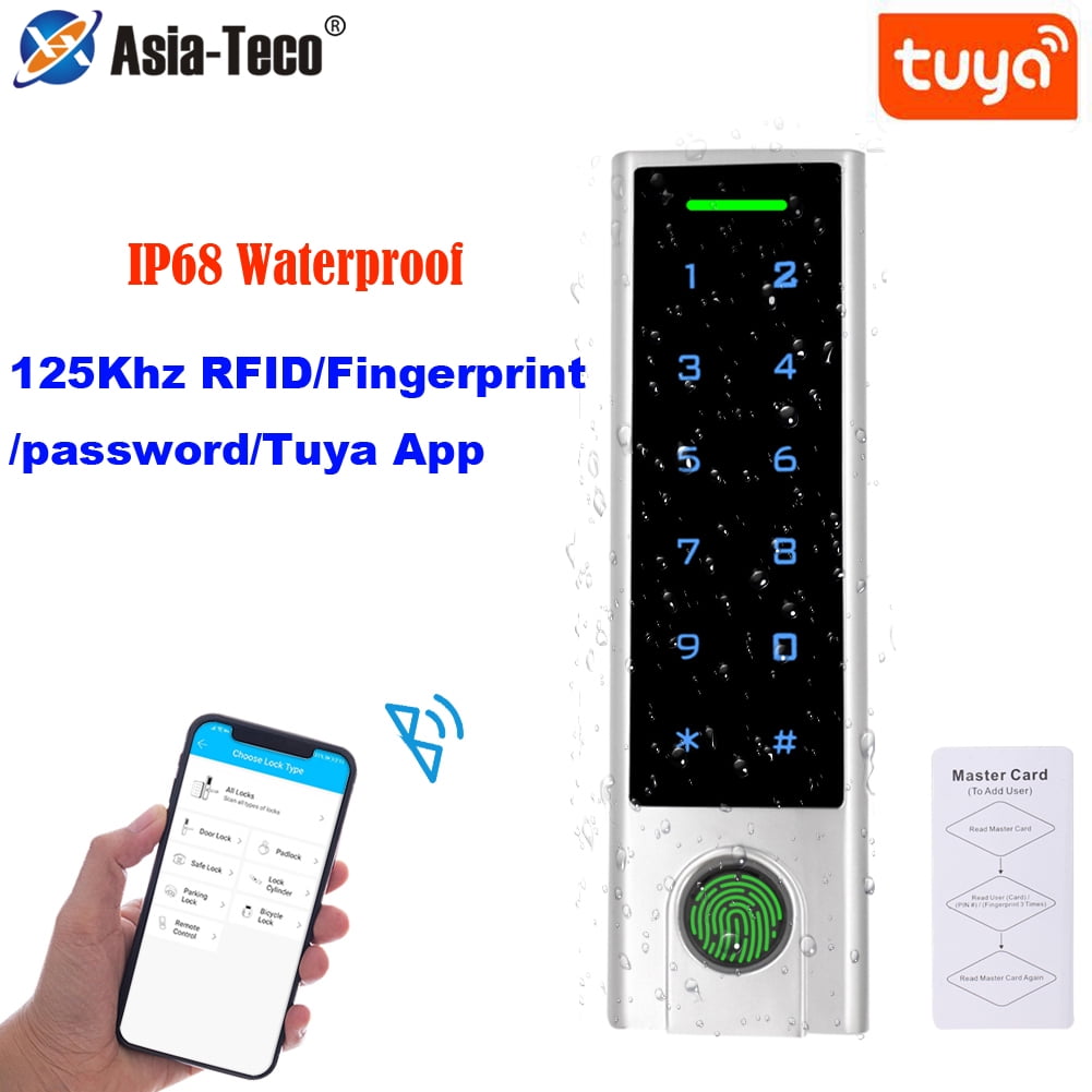 Tuya APP Smart Lock 125Khz RFID Bluetooth Access Controller IP68 Waterproof Fingerprint Access