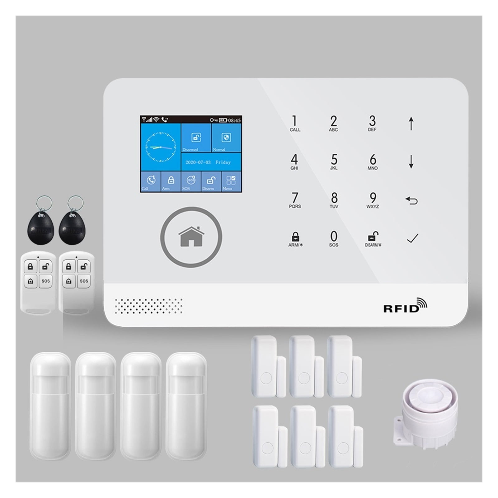 Tuya Alarm System Security Home With RFID Card Motion Sensors App ...