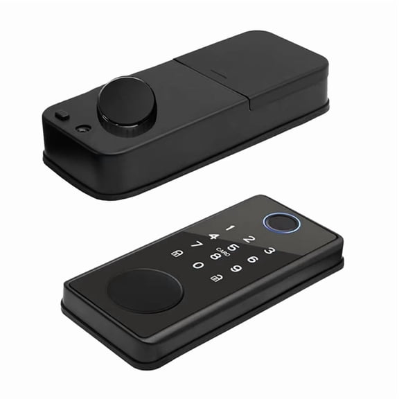 Tuya App Remote Control Door Lock Deadbolt with Keys Fingerprint Electronics Digital Indoor House Electronic Lock,1 x Fingerprint Lock,Black