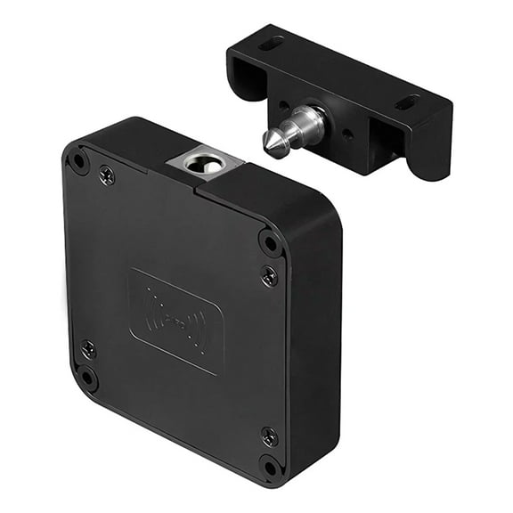 Tuya Bluetooth Smart Wood Cabinet Lock App Remote Control Monitoring Keyless IC Card Unlock Door Locker Furniture Drawer,1 * Cabinet Lock kit,Black