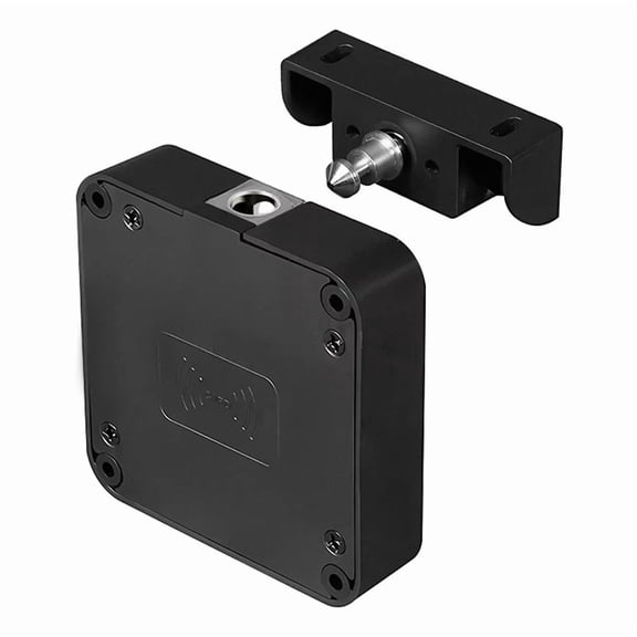 Tuya Bluetooth Smart Wood Cabinet Lock App Remote Control Monitoring Keyless IC Card Unlock Door Locker Furniture Drawer,1 * Cabinet Lock kit,Black