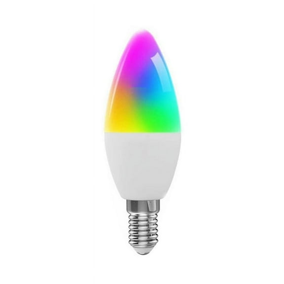 Tuya E14 Smart Bulb Dimmable Five-Way Spiral Candle Bulb WiFi RGB Bulb Remote Control and Voice Control 9W